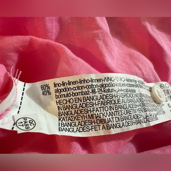 NWT / Zara Pink Midi Button Down Shirt Dress - Small. - Picture 5 of 5